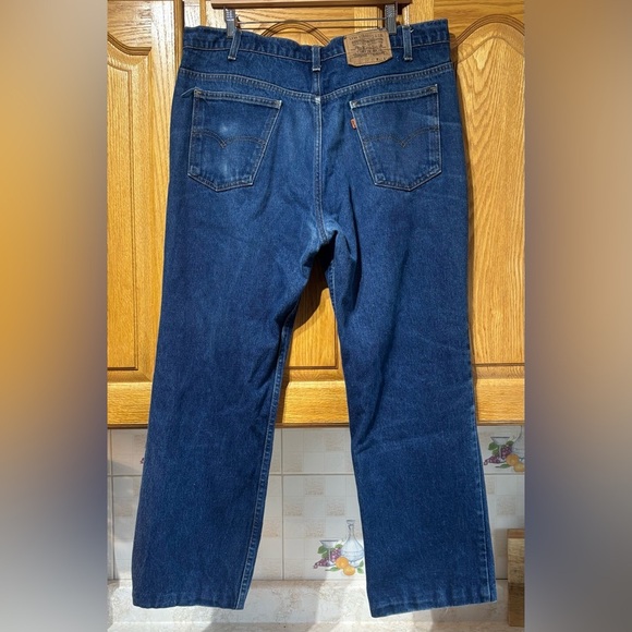 Vintage 70's Levi's Orange Tab 536 Boot Cut Dark Wash Jeans 40x30 - Picture 7 of 13